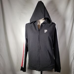 PINK Victoria Secret black full zip up size M